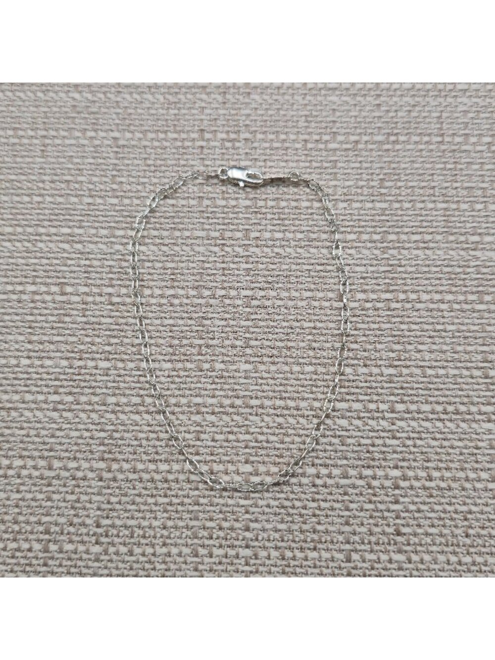 9 Inch Sterling Silver Dainty Cable Link Chain Ankle Bracelet A7900